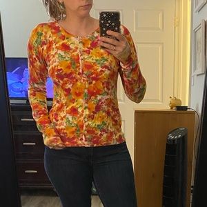 Colorful button down cardigan